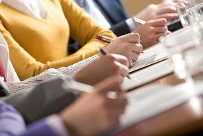 Stock image of note taking.